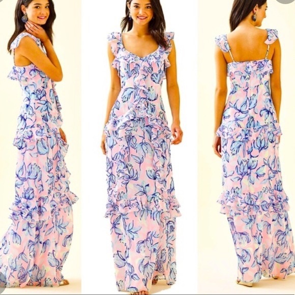 Lilly Pulitzer Dresses & Skirts - Lilly Pulitzer Riland Maxi Dress size 4 NWT